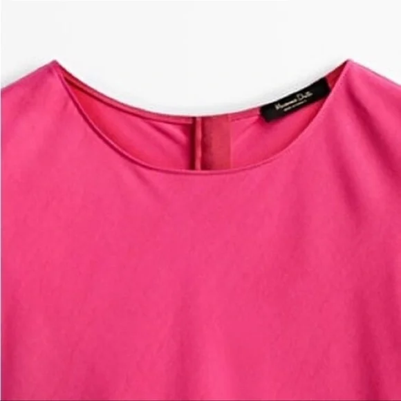 Massimo Dutti Elegant Fuchsia Long Sleeve Dress - Picture 5 of 7